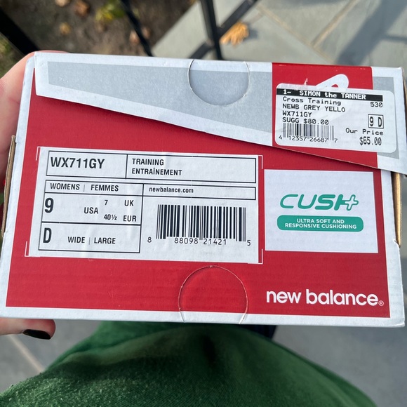 New Balance Cush grey & yellow sneakers - NWT - Picture 5 of 6